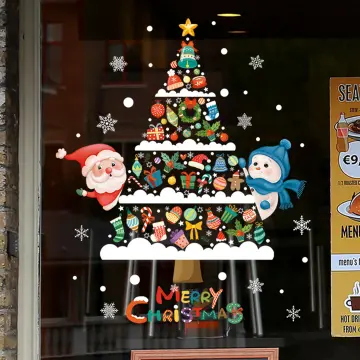 New Christmas Stickers Electrostatic Window Glass Stickers Snowflake Santa  Stickers Cute Cartoon Stickers - China Window Sticker and Christmas  Decoration price