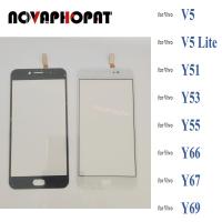 Novaphopat หน้าจอสัมผัสสำหรับ Vivo V5 V5lite Lite Y51 Y53 Y55 Y66 Y67 Y69เซ็นเซอร์แผงกระจกหน้าหน้าจอดิจิตอลสัมผัส