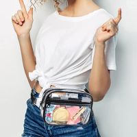 PVC Women Waist Fanny Pack Belt Bag Hip Bum Bag Clear Transparent Chest Pouch 2023 Bag Beach Travel Banana Hip Zipper Belt Bag 【MAY】
