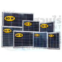 แผงโซล่าเซลล์ 18V/10-80W Polycrystalline ประกัน 3 เดือน พร้อมสาย Solar Cell โซล่าเซลล์ Solar Panel กันน้ำ กันฟ้าร้องฟ้าผ่า กันแดด ปิกนิก ประหยัดไฟ