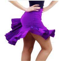 New Sexy Latin Salsa Tango Rumba Cha Cha Ballroom Dance Dress Skirt Black Purple Square Dance Latin Dancewear For Women