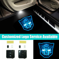 2x Wireless LED Car Door Projector Blue Transformers Autobot Logo Welcome Lights Accessories