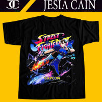 2023 NEWStreet Fighter VTG American Street คู่แบบพิมพ์ผ้าฝ้ายแท้ O Versize เสื้อยืด