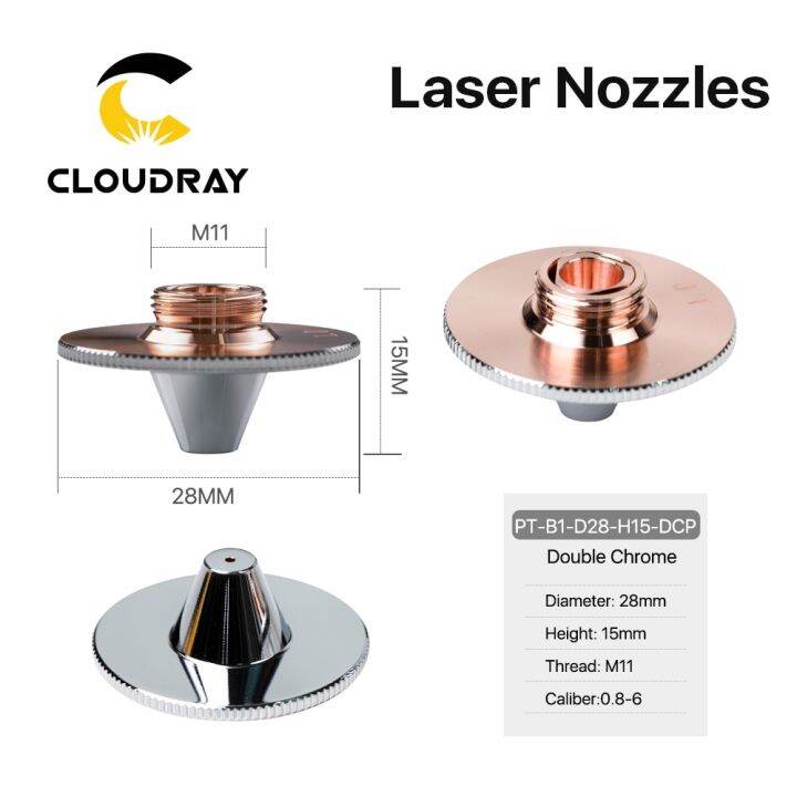 cloudray-bulge-laser-nozzles-single-layer-chrome-plating-double-layers-caliber-0-8-4-0-d28-h11-h15-m11-for-precitec-cutting-head