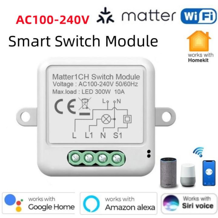 jiuch-โมดูลสวิตช์อัจฉริยะแบบไร้สายโมดูล-matter-protocol-เครื่องตัดรีเลย์รีโมทไร้สายโมดูล-diy-10a-ac100-240โวลต์โมดูลสวิตช์อัจฉริยะแบบไร้สายรีเลย์เบรกเกอร์ทำงานร่วมกับ-siri-ทำงานได้กับ-alexa-google-hom