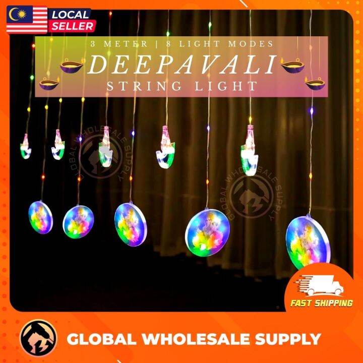 VINAYAGAR / LAKSHMI String Light Deepavali Light Diwali Light Lampu