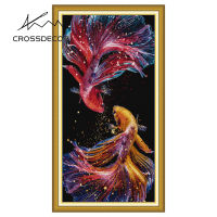 Crossdecor Cross Stitch ชุดกับวัสดุทำด้วยมือ Dmc ข้ามชุดด้าย11CT 14CT Stamped ชุดสัตว์ DIY เย็บปักถักร้อยชุดตกแต่งสำหรับ Sala Wall