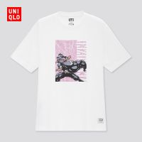 ผ้าฝ้าย 100%Uniqlo เสื้อยืดแขนสั้นพิมพ์ลาย Marvel สําหรับผู้ชายและผู้หญิงS-3XL  A1H7