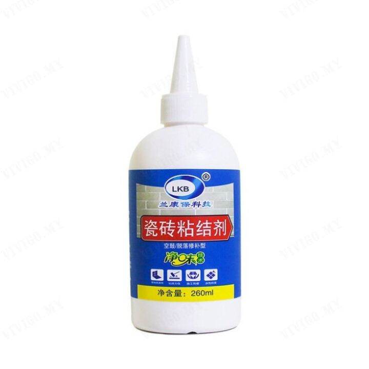 Tile adhesive, tile adhesive, backing adhesive