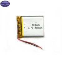 ใหม่/2023ให☫❣Banggood 3.7V 380MAh 403035 043035 Lipo Polymer ลิเทียมชาร์จใหม่ได้แบตเตอรี่ลิเธียมไอออนเซลล์สำหรับ GPS MP3 MP4สมาร์ทวอท์ช