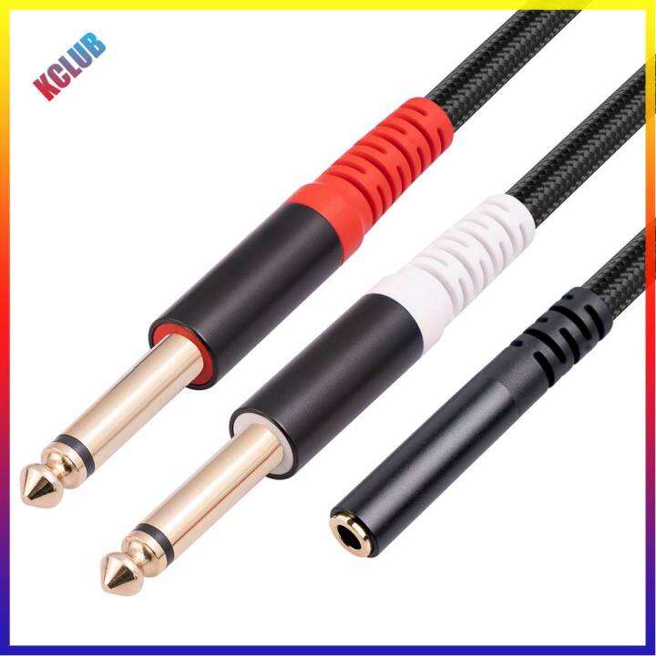 3.5mm To 6.35mm Connect Amplifier Audio Cable 0.3m Female Jack To Male