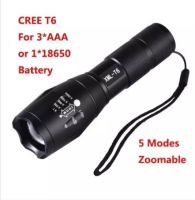 Turbo Light Ultrafire 2200Lm CREE XML T6 LED Zoomable Flashlight Torch 5 Modes เทอร์โบ ไลท์ ไฟฉาย แรงสูง ซูมได้ แถมอุปกรณ์ครบชุด แถมแบต 2 ก้อน(1261)