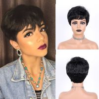 BCHR Short Pixie Cut Wigs Straight Synthetic Wigs For Women Heat Resistant Hair Replacement Wigs