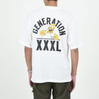 DOSH OVERSIZED SHORT SLEEVE T-SHIRTS THE SIMPSONS เสื้อยืดโอเวอร์ไซส์ FSIMT5099-WH