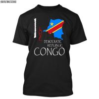 Mens T-shirtO-neck Custom Printed shubuzhi Hot Sale 100% Cotton CONGO DEMOCRATIC REPUBLIC I Love Culture Flag T SHIRT TEES Tee Shirt 7QJU