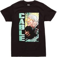 เสื้อยืดพรีเมี่ยมHH เสื้อยืดผู้หญิง Marvel X-Men Cable Comic Panel Adult T-Shirt - Black (Medium) Team-X cotton