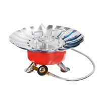 Stainless Steel Portable Outdoor Mini Lotus Folding Water Burning Camping Butane Gas Stove Burner