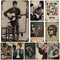 Folk Music Poster - Bob Dylan ป้ายตกแต่ง-สนิมป้ายโลหะสำหรับ Home Bar, Cafe หรือ Wall Decor-แผ่นโลหะอุตสาหกรรมแผ่นผนัง