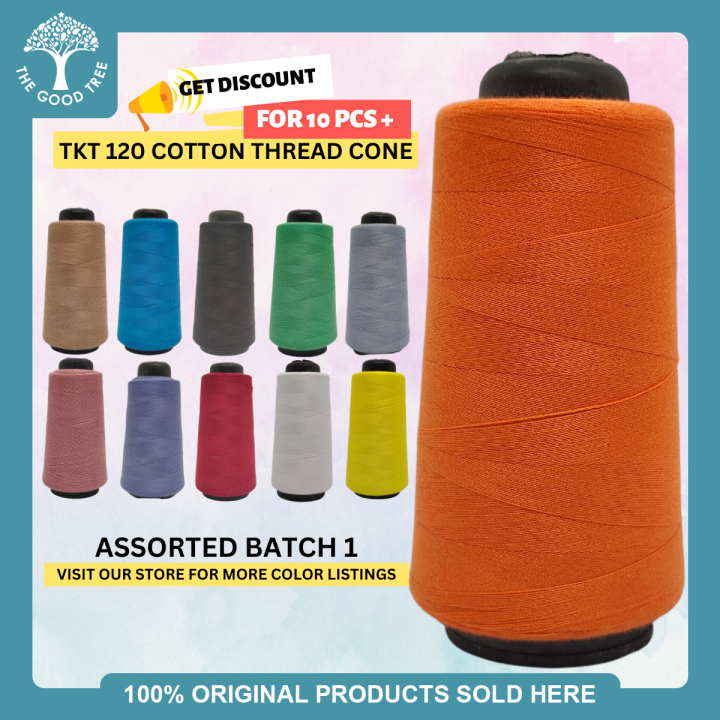 TKT120 Sewing Thread Sinulid 100g Cone High Quality Ticket 120