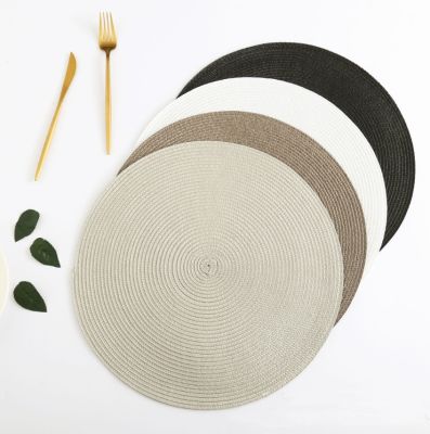 【CC】✙  4pcs Dining Table Woven Placemat Resistant Bowls Cups Coaster Tableware Supply