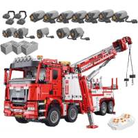 NEW LEGO T4007 5030PCS Moc High-Tech 8x8 Road Rescue Truck Crane Electric Remote Control Assembly DIY Bricks Building Blocks Adult Toys