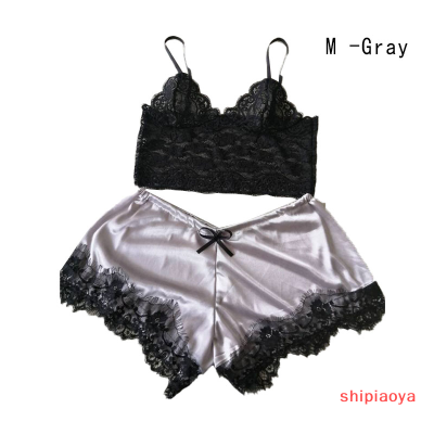 Shipiaoya ชุดนอนเบบี้ดอลสำหรับผู้หญิง1ชุดเสื้อชุดนอนชั้นในลูกไม้ชุดกางเกงขาสั้นชุดนอน