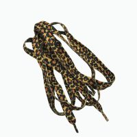 1 Pair Newest Classic Leopard Print Shoelaces Fashion Flat Laces Sneaker Canvas Sports Shoes Lace Leopard Shoestrings 120cm