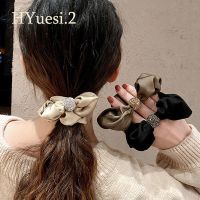 Luxury Full Diamond Hair Ties Big Size Elegant Elastics Ponytail Holders Silk Hair Scrunchies For Women Girls Hair Accessories Hair Accessories