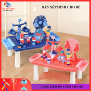 Bàn Xếp Hình Lego Đa Năng, Đồ Chơi Xếp Hình Có Khay Để Đồ Tiện Lợi Cho Bé