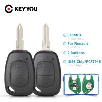 KEYYOU กุญแจรถยนต์รีโมทอัจฉริยะ433MHZ ชิป Pcf7946 ID46สำหรับการจราจรเรโนลด์ Kangoo Master Movano Vivaro VAC102 Ne73ใบมีด2ปุ่ม