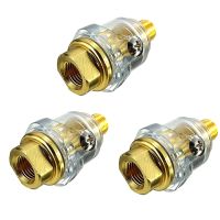 3Pcs Mini Oiler Pneumatic Tool Accessories 1/4inch NPT Oiler Oil Lubricator for Air Compression Air Tool Oiler -Yellow