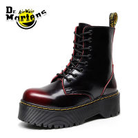 top●Dr. Martens rubs red Jadon thick soled 8-hole Martin boots 1460 side zipper British womens short boots muffin sole