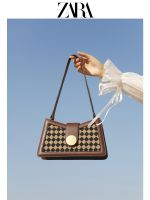 ZAR4 Checkerboard French Stick Armpit Bag Womens Small Bag 2023 New Retro High-End Sense Portable Shoulder Messenger Bag