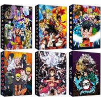 20 Models 240Pcs Cartoon Dragon Ball Card Book Demon Slayer Naruto One Piece Anime Holder Binder Album Collection Card Toys Gift