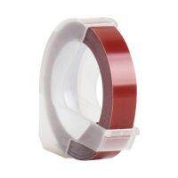 ❍○ 3D Plastic Embossing Label Tape Refill for DYMO 12965 1610 Label Maker with 3/8 Inchx 9.8 feet 1 Roll Maroon