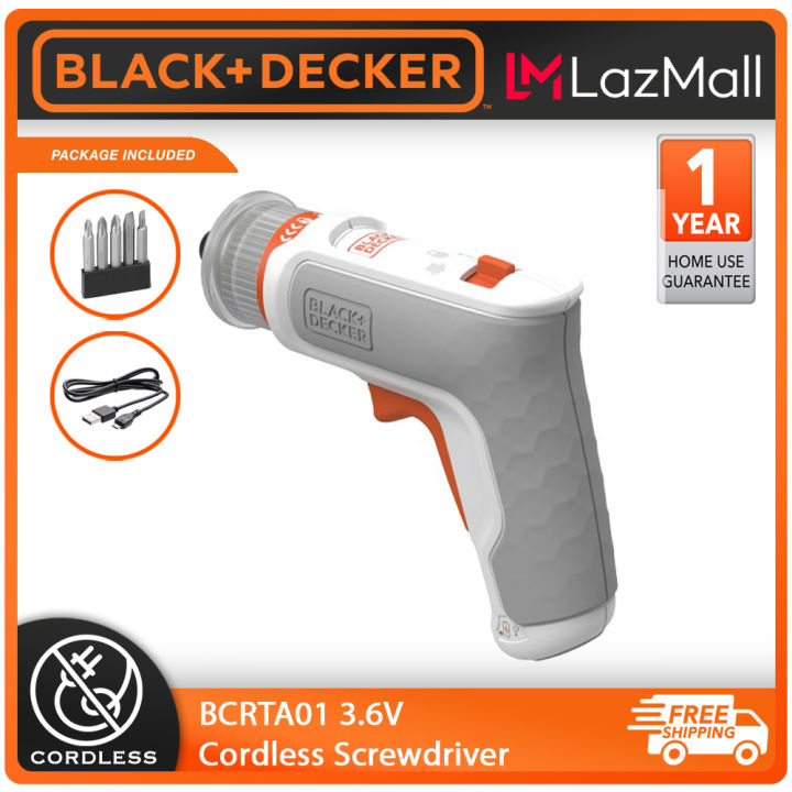 BLACK+DECKER BCRTA01 3.6V Cordless HEXDRIVER™ Electric Screwdriver  Furniture Assembly Tool