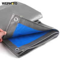 Wefoto 0.32มม. ผ้าใบสีเงินรถบรรทุกเรือผ้าใบสีน้ำเงินกันฝนเต็นท์ผ้าคลุมกันสาดตาข่ายร่มกันแดดกันน้ำ