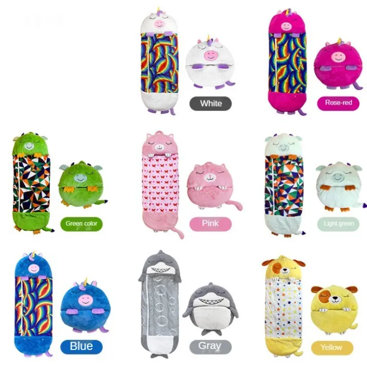 Happy Nappers Children's Sleeping Bag Can Store Sleeping Bag Pillow Anti-kick Quilt