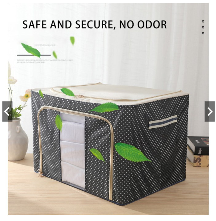Glam And Bloom Storage Box 72L Oxford Steel Frame Storage Box Clothes storage box Storage Box