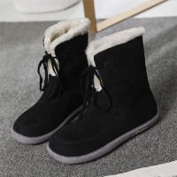 Women Snow Boots Winter Warm Plush Boots Woman Ankle Boots Ladies Flats Female Fashion Comfort Shoes Womens Casual Footwear