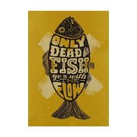 Luyameishop Fish Classic Kraft Canvas Poster - Nostalgic Retro Vintage ภาพวาดตกแต่งสำหรับบาร์คาเฟ่และ Home - Wall Decor รวมอยู่ด้วย