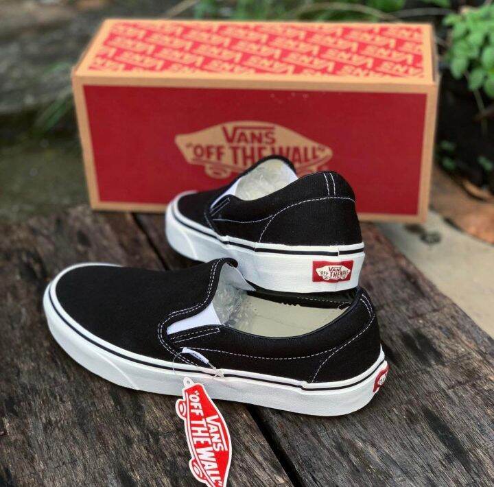 VANS Slip-On (Classic) Black แท้100% พร้อมส่ง (สินค้ามีกล่อง) แท้ ...