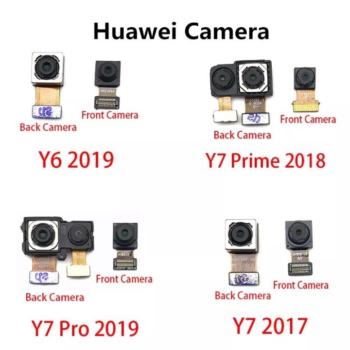 กล้องหลังกล้องหลักมองหลังกล้องขนาดใหญ่และโมดูลกล้องหน้ายืดหยุ่นสำหรับ Huawei Y6 Y7 Prime Y7 Pro 2017 2018 2019