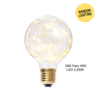 หลอดไฟ LED G80 Fairy 3W - Warm White (แพ็คละ 6 หลอด)