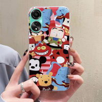 เคสคู่ลายการ์ตูนน่ารักสำหรับ OPPO A38 A58 A78 4G 5G NFC 2023 Ins เคสโทรศัพท์ OPPOA58 NFC เคสโปร่งใสกันกระแทกสัตว์ OPPO A78 5G