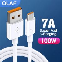 【Super Like】 OLAF 7A 100วัตต์ Type C สาย USB ค่าใช้จ่ายได้อย่างรวดเร็วสำหรับหัวเว่ย Mate 40 30 P40 P30 Xiaomi 12 Pro อย่างรวดเร็วชาร์จ USB C สายสายข้อมูลลวด