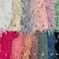 New Feather Tassel Fabric Chemical Fiber Plush Mesh Fabric DIY Dress Skirt