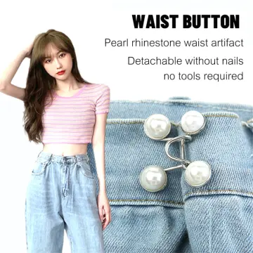 1Pc Tighten Waist Button for Women Skirt Pants Jeans Adjustable