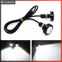 【Flash Sale】 2pcs Eagle Eye LED 23mm 12SMD Car Daytime Running Backup ไฟเลี้ยวอัตโนมัติป้ายทะเบียนสีขาว