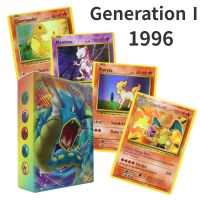 1996 Generationpokemon ภาษาอังกฤษ60ชิ้นกล่องการ์ด Vmax Charizard Pikachu Hoy คอลเลกชันคลาสสิกหายากของขวัญของเล่นการ์ดเกมการต่อสู้